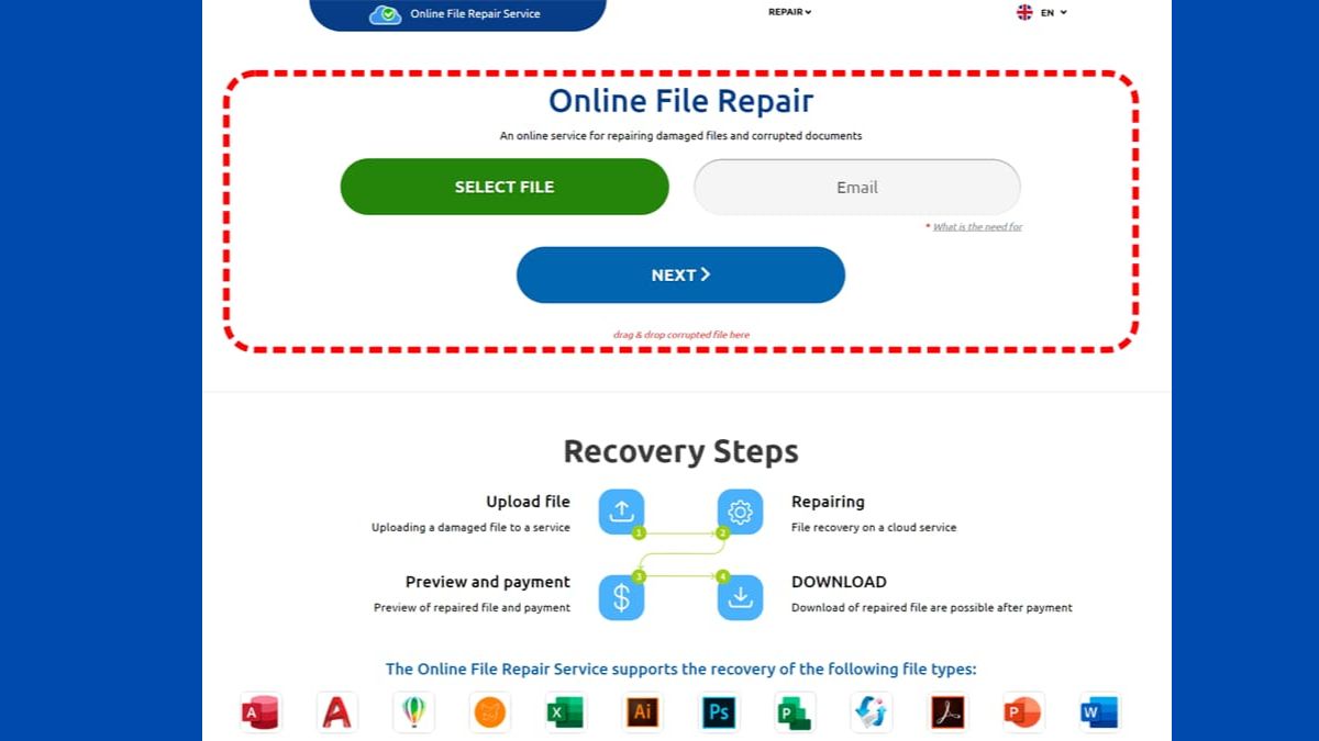 Cách sửa lỗi file Word bị lỗi bằng công cụ trực tuyến