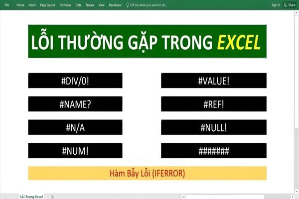 8 Cách khắc phục lỗi thường gặp trong Excel – Chứng chỉ tin học