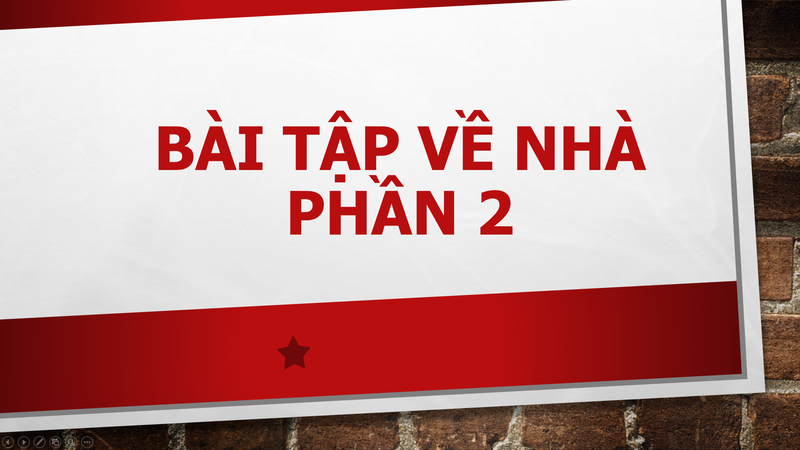 Bài tập về nhà phần 2