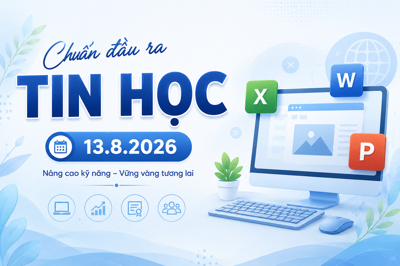 Chuẩn đầu ra Tin học 13/8/2026